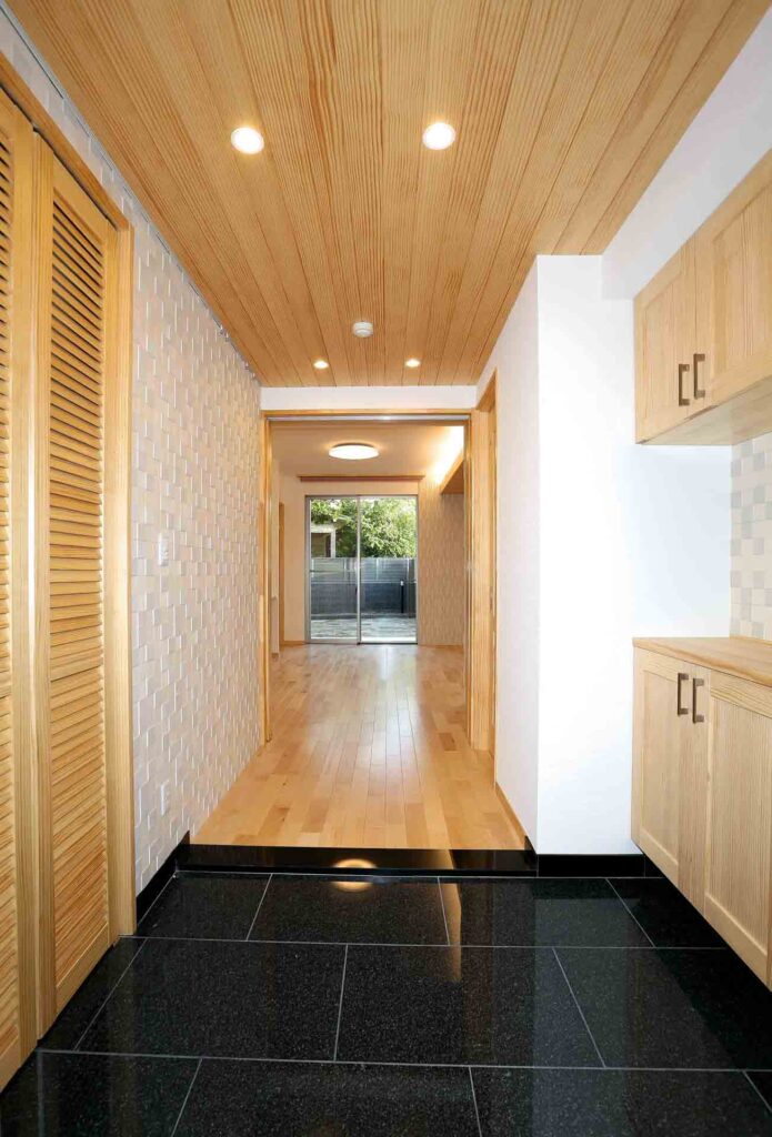 デザイナーズマンション、オーナー邸、玄関ホール、、木のぬくもり、RC造、鉄筋コンクリート造、モダン、名古屋市、昭和区鶴舞